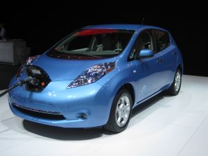 The 2018 Nissan Leaf at the ch