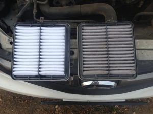 clean air filter and dirty air filter